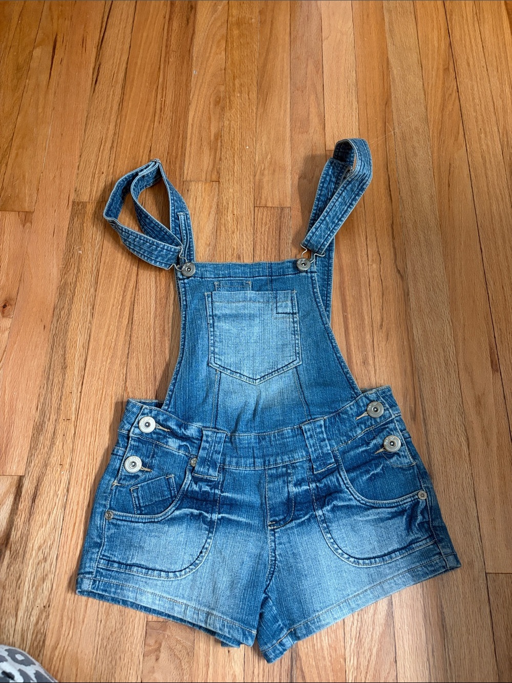 Denim Short Overalls - Blue